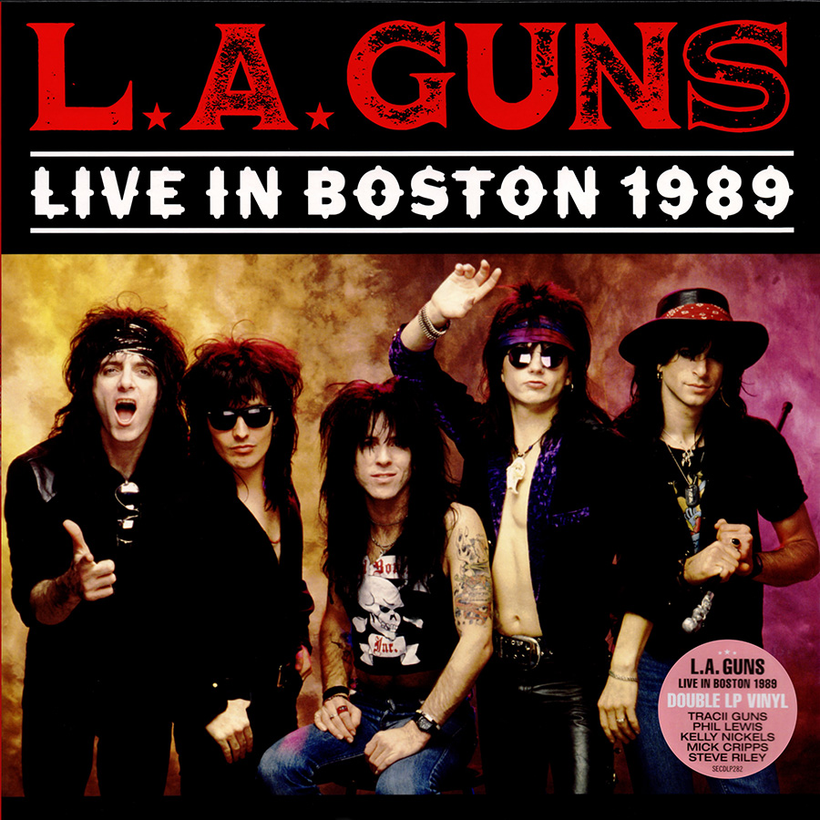LA Guns LP Live in Boston 1989 front cover sticker